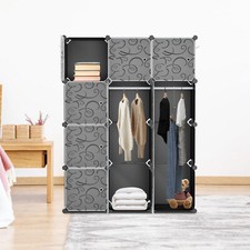 Kleiderschrank DIY Schuhregal 12/16 Würfel Steckregal H. 140cm Garderobe