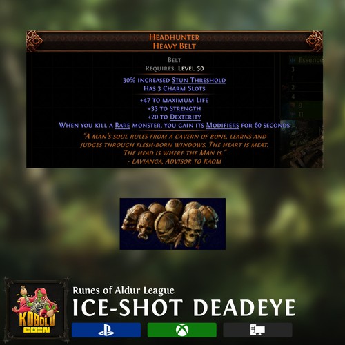 Headhunter heavy belt runes - headhunter,