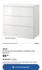 IKEA MALM Kommode 3 Schubladen