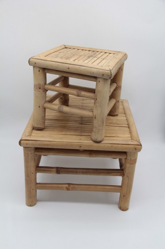 Vintage bambus hocker - vintage,