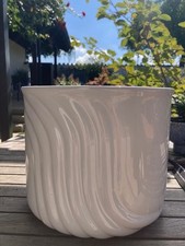 Keramik Übertopf groß weiß top!