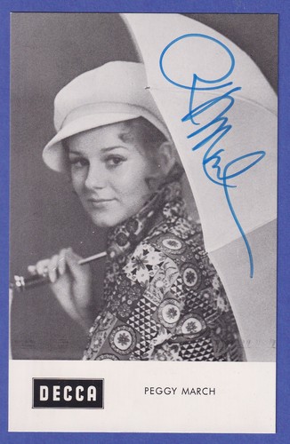Peggy march original autogramm - peggy, original-autogramm