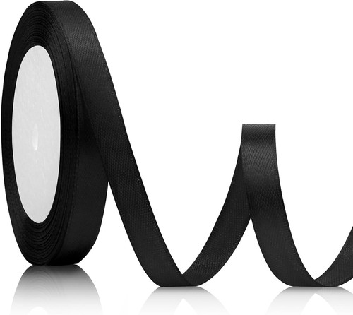 Trauerband schwarz satinband - schwarz,