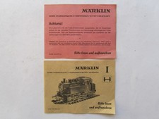 Märklin - Spur 1 - Alte Beschreibung für Dampflok BR 80 der DB 63 651 AN 0369 ma