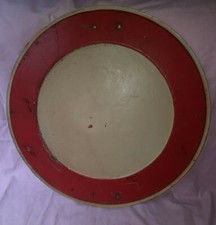 ***Altes Antikes Verkehrs Schild Pappe Durchfahrt verboten gesperrt***