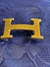 ausgefallene Originale Hermes Gürtelschnalle vergoldet Unisex