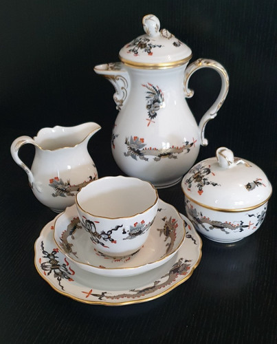 Meissen mocha set - "rich, black