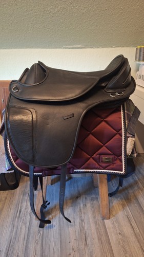 Baumloser dressursattel leder - dressursattel,