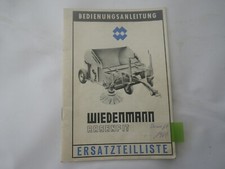 Ersatzteilliste Bedienungsanleitung Wiedenmann Rasenfit  Bj. 1969 Hako Trac 