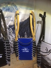 Rennrodel von German Luge - Doppelsitzer 115cm - Natur mit blauem Sitz