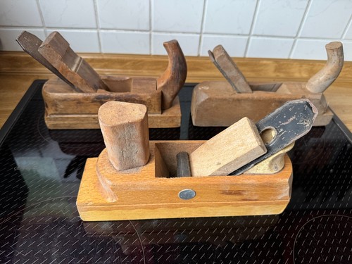 Holzhobel 3er pack alt - holzhobel, im