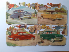 Glanzbilder, Oblaten, Scraps Bogen alt EAS Menschen mit Oldtimern