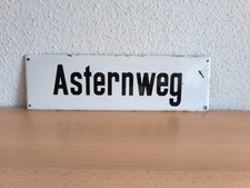Strassenschild Vintage ASTERNWEG Emailliert Emailleschild 50x15cm