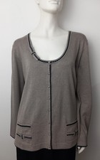 MARINA RINALDI Pullover Strickjacke 46 48 Beige 55% Seide 10% Kaschmir Baumwolle