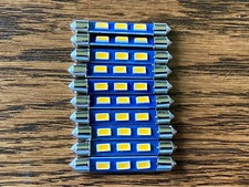 10 New Warm White 43mm Festoon