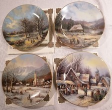 9 Sammelteller Tirschenreuth /Bradex - Winterliche Landschaften v. H.E. Feldkamp