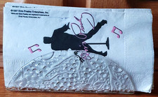 Glas-Servietten-Halter mit 8 Elvis Presley Servietten von 1997-gut erhalten