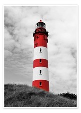 Poster Leuchtturm auf Amrum -