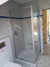 Echtglas Duschkabine Tür mit Seitenwand