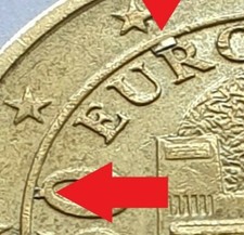 50 Euro Cent Münze Fehlprägung Österreich 2002 Materialüberschuss Pickel vz