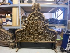 Imposantes King Size Bed Bali Schnitzereien Prunkvoll Doppelbett Indonesien Mass