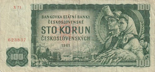 Banknote tschechoslowakei 100 - banknote,