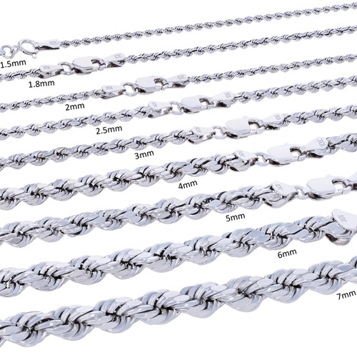 10k weißgold 5mm - weißgold, 1.5mm-7mm