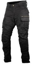 Schwarze Motorrad Cargo Jeans