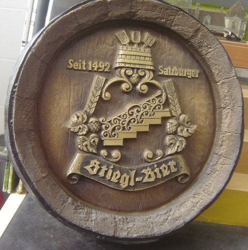 Brauerei werbeschild fassboden - brauerei,