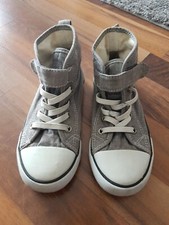 Turnschuhe Stoffschuhe Sneaker Chucks grau Gr. 29 m. Klett helle Sohle Top