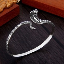 B37 Armspange Schlange Kobra Sterling Silber 925 Armreif