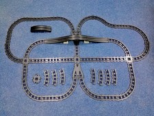 Original Lego Duplo schwarze Schienen Gleis Weichen Kreuzung Eisenbahn