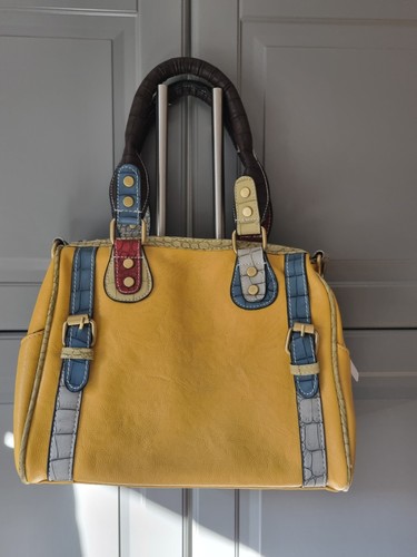 Handtasche lederoptik gelb - handtasche,