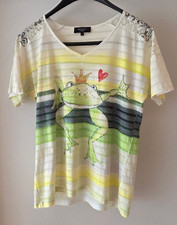 Bexleys Woman, Frauen T-Shirt mit Frosch teils mit Glitzer , Größe S, getragen,