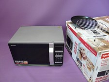 Sharp R860S 3in1 Mikrowelle mit Grill und Heißluft 25L 900W silber Keramikboden