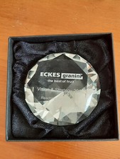 Eckes Granini 80mm Kristall Briefbeschwerer Geschnittenes Glas Riesen Diamant 