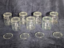 1L WECK MASSIVRAND-95 RILLENGLAS Einmachglas, Vintage, 7 Stück + 4 Ersatzdeckel