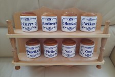 Küchenregal Gewürzregal aus Holz in 2 Etagen