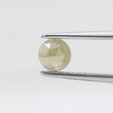 Lose Natürlicher Diamant 0.31tcw Gelblich Grün Funkelnde Rund Rose Cut für Gift