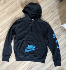 Nike Kapuzen Sweatshirt Hoodie Herren schwarz Gr. S - Top