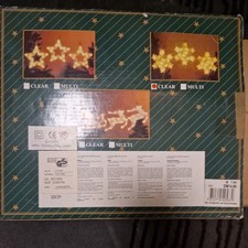  Fenster Bild Schneeflocken beleuchtet Weihnachten