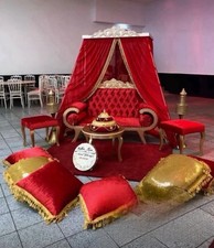 Luxuriöses Orient-Deko-Set mit Thron – perfekt für Hochzeiten & Feiern.