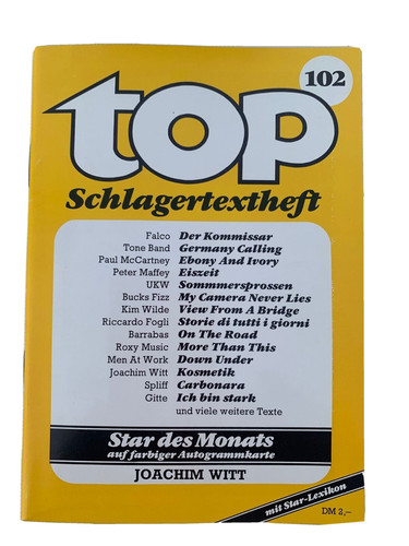 Top schlagertextheft 102 - schlagertextheft,