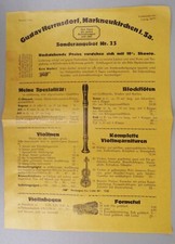 Reklame Blatt Gustav