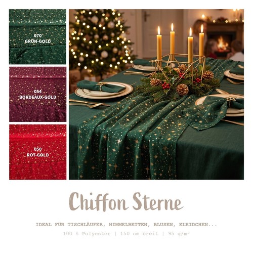 Chiffon stoff meterware - stoff,