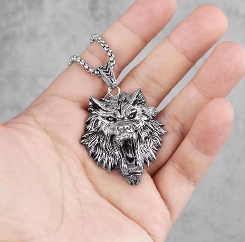 316l edelstahl wolf wolfskopf - edelstahl,