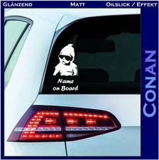 Baby on Board Auto Aufkleber Wunschname Kind an Bord Folie Sticker Cool Baby