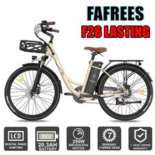 26 Zoll E-Bike FAFREES 250W Elektrofahrrad 36V/20.3Ah Cityräd Damen/Herren eBike