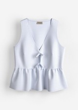 Top mit Schleifen Gr. 48 Blau