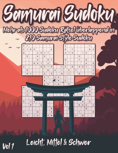 Samurai sudoku heft - sudoku, 1000